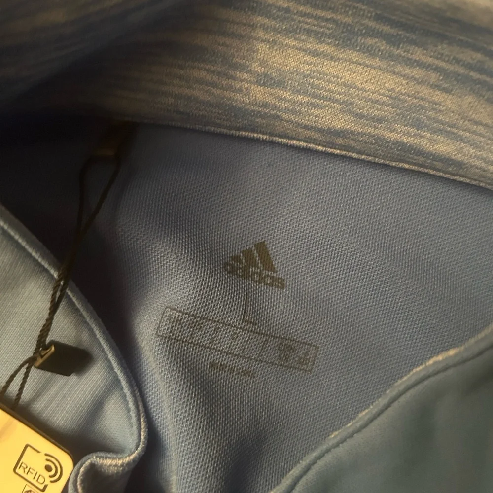 Adidas Men's Light Blue Quarter-Zip Jacket - Picture 5 of 5